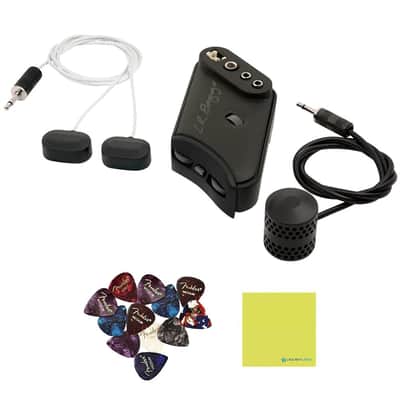LR Baggs HiFi Duet High-Fidelity Pickup & Microphone Mixing System Bundle with 12 Guitar Picks & Polishing Cloth – Studio-Quality Acoustic Guitar Pickup with Natural Tone & Dynamic Response image 1