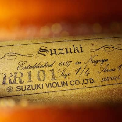 Suzuki model RR101 size 1/4 violin, Japan 1977, with case & bow, Very Good Cond image 2