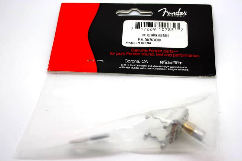 FENDER SNAPIN 50K B LINEAR MINI SHORT SOLID SHAFT POTENTIOMETER 0047608000 image 1