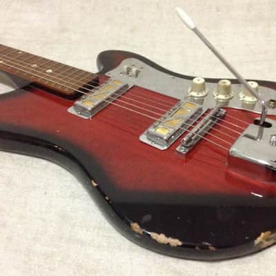 Teisco Sekova St. George Jaguar Style 1960's Redburst image 8