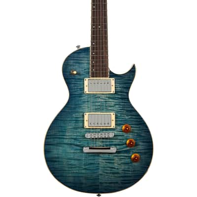 Mitchell MS470 Mahogany Body Electric Guitar Denim Blue Burst - Soft case included image 5