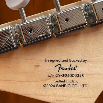 Fender Web Exclusive - Squier Hello Kitty Stratocaster - 2024 50th Anniversary Limited Edition, White image 3
