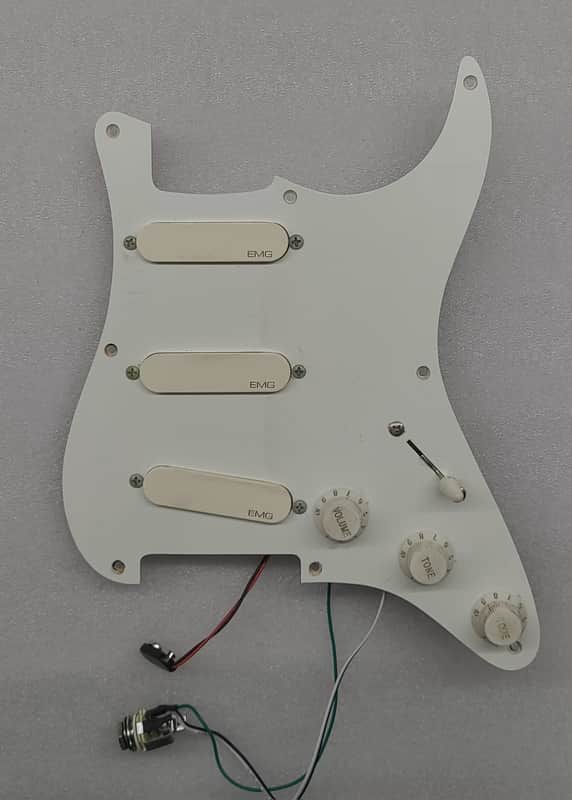 E11even Guitars Custom Aged Relic Vintage Logo EMG DG20 David Gilmour Pre-Wired Loaded Strat Pickguard image 1