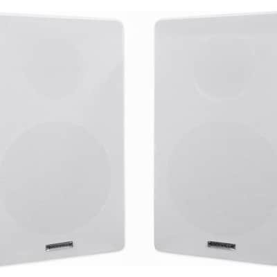 2) Rockville RockShelf 68W 360w 6.5" White Bookshelf Speakers+Wifi Amp Receiver image 6