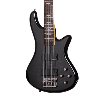 Schecter Stilleto Extreme 5 5-String Bass Guitar - See-Thru Black image 1