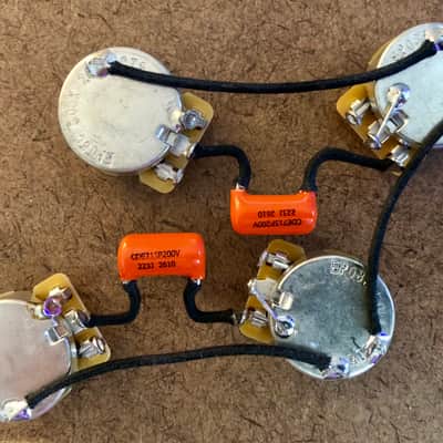 Epiphone Les Paul 50’s Wiring Harness CTS Orange Drop Gavitt Wire image 2