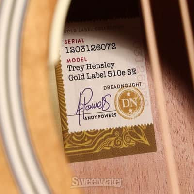 Taylor Trey Hensley Gold Label 510e SE Acoustic-electric Guitar - Antique Blond (510eTHGLd1) image 3