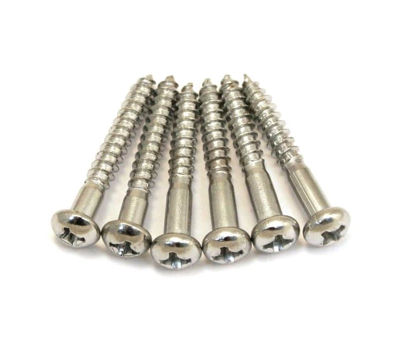 GS-0013-001 (6) Nickel Tremolo Mounting Screws for 6-point Fender Strat® Guitar image 1