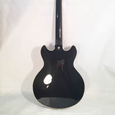 D'Angelico-Premier Mini DC Semi-Hollow Body Electric Guitar-Black Flake-w/Gig Bag image 5