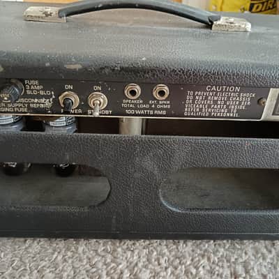 Fender Bassman 100 2-Channel 100-Watt Guitar Amp Head 1972 - 1976 - Silverface image 4