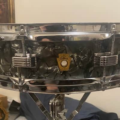 Ludwig No. 906 Downbeat 4x14" 8-Lug Piccolo Snare Drum with Keystone Badge 1965 - Black Diamond Pearl image 3