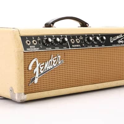 1965 Fender Bassman-Amp Tube Amplifier Head in '63 Blonde Cabinet #50272 image 24