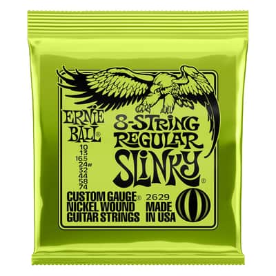 Ernie Ball 8-String Regular Slinky 10-74 Electric Guitar Strings - 2629 image 2