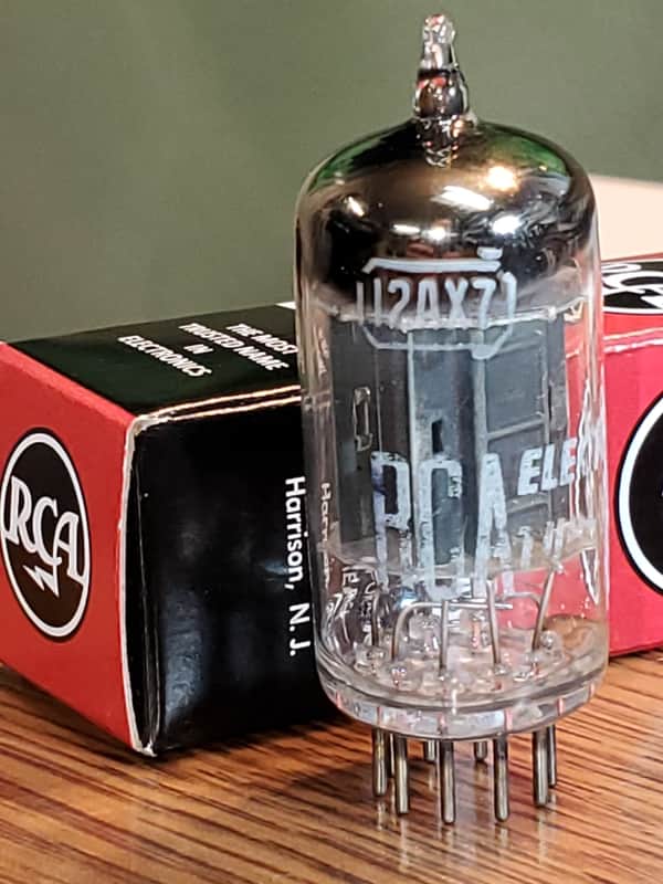12AX7 RCA Black Plate Angled Getter MaxiPreamp2/TV7 Tested (1 ) Tube Lot image 1