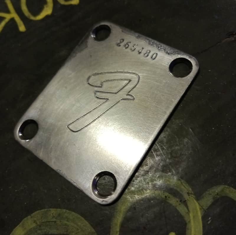 Original Fender Stratocaster 1969 neck plate image 1