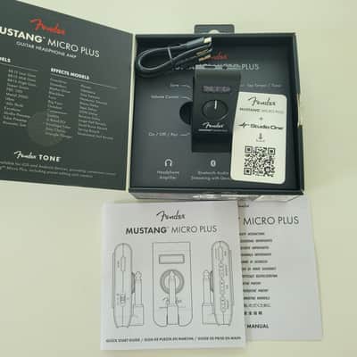 Fender Mustang Micro Plus Guitar Headphone Amp 2024 - Present - Black image 7