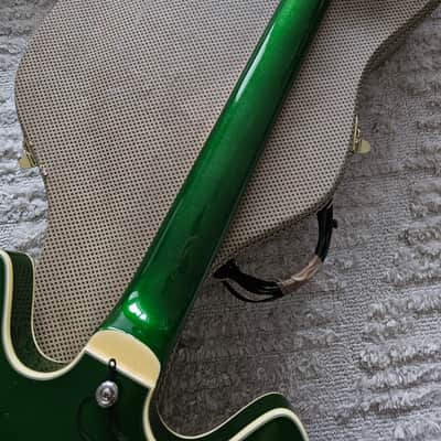 Hagstrom VIKDLXCUS-EDG Viking Deluxe Limited Edition Semi-Hollow 2010s - Emerald Green image 11