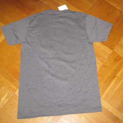 new with hang-tag A+ MTV Checkerboard Logo size Medium (M) Men's Short Sleeve T Shirt, Charcoal Heather Gray, 60% Cotton, 40% Polyester - retro 1980s MTV graphic: checkered black & white with turquoise (style # MTVN0077) image 9