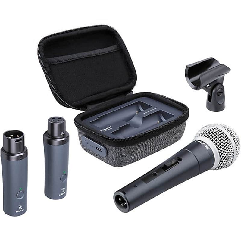 NUX B-3RC 2.4GHz Wireless Mic System With Recharging Case Black image 1