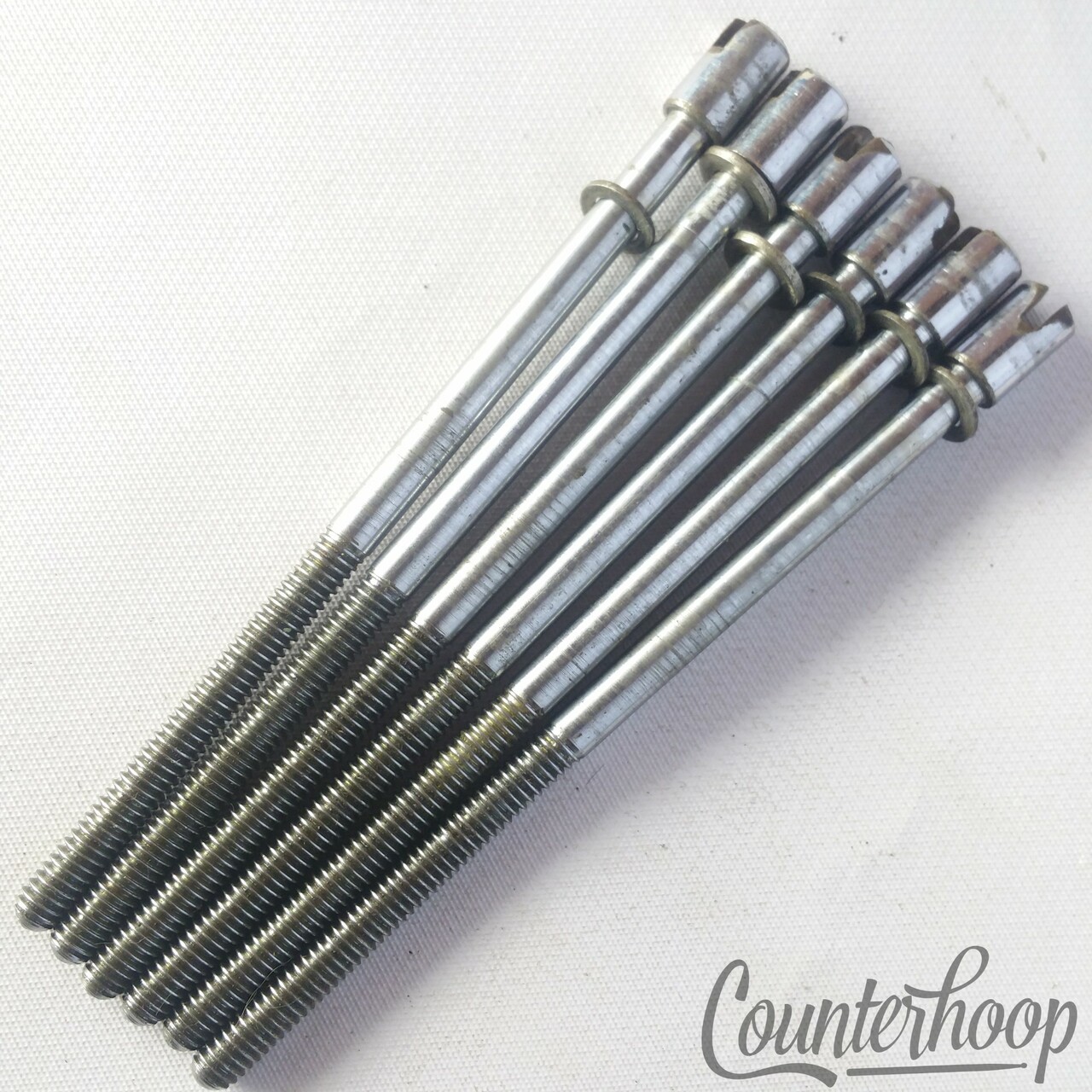 Carlton 6x 4 1/4"Slotted Snare/Tom T-Rods Drum Vintage60s Tension Chrome England — main photograph