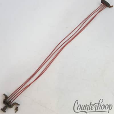 *Ludwig 12" 4-Strand Snare Drum Red Cloth Wires Hoop Mount Strainer+Butt Tab USA image 1