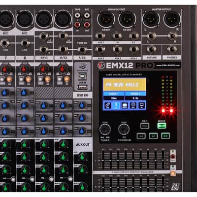 PSG Audio EMX-12 12 Channels Analog Mixer with Effects and Recording image 4