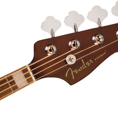 Fender Kingman Acoustic Electric Bass Guitar with Bag, Shaded Edge Burst Finish image 5