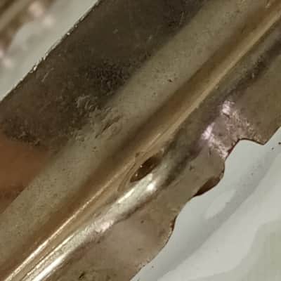 Leedy 15"NOB Double-Flange Snare Drum Resonant Rim/Hoop Nickel-Brass Vintage 20s image 3