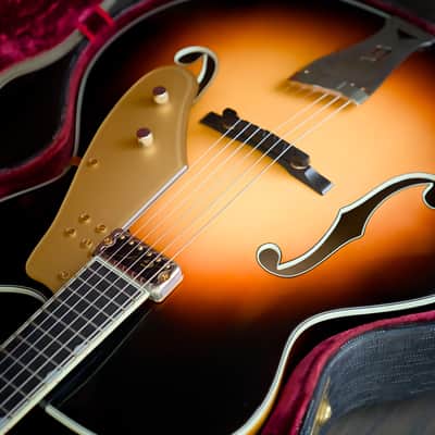 Rare Vintage 1961 Gretsch 6199 Sal Salvador Sunburst Hollowbody image 5