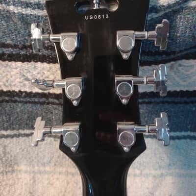 D'Angelico Premier SS Semi-Hollow Single Cutaway with Stop-Bar Tailpiece, No F Holes 2010s - Black image 6