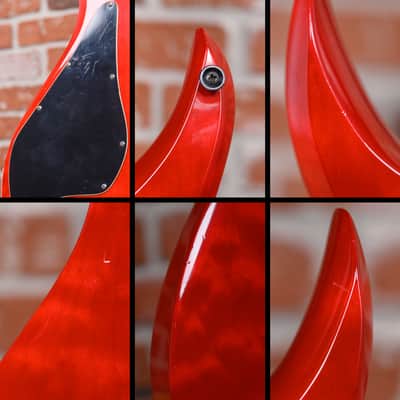 B.C. Rich Bich Six Transparent Red 1984 w/Hard Shell Case image 15