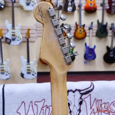 Fender Custom Shop 1962 Stratocaster Hand-Wound Pickups AAA Dark Rosewood Slab Board Relic Sonic Blue image 11