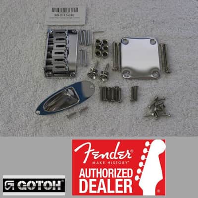 Gotoh Hardtail Chrome Stratocaster Body Hardware Set for Fender Strat SB-5115-010 image 1