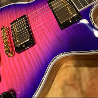 Rare Gibson Les Paul Custom Axcess Neon Burst 2024 - Bengal Burst image 6