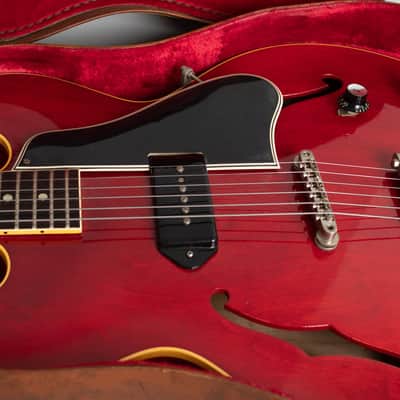 Gibson  ES-330TC Thinline Hollow Body Electric Guitar (1960), ser. #R5071-5, original brown chipboard case. image 17