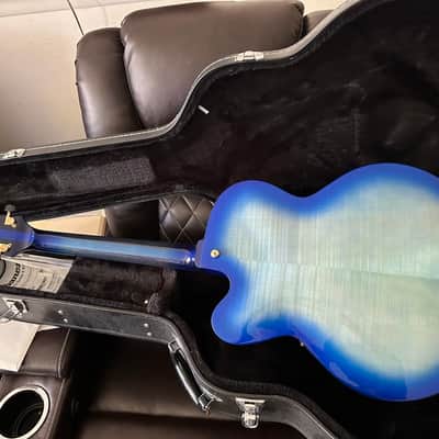 2027 Ibanez AFC155-JBB Contemporary Archtop Jet Blue Burst image 7