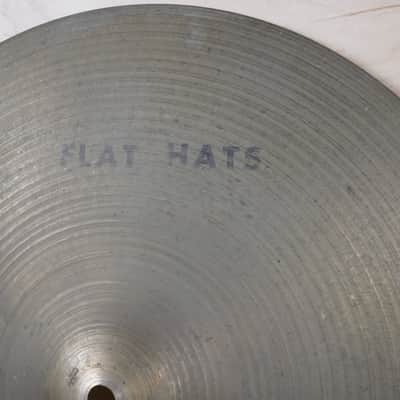Zildjian 14" Flat Hats Hi Hat Cymbal Pair Vintage 1970s image 4