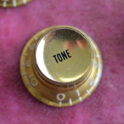 Vintage 1960s Gibson Gold Reflector Knob Set ES-335 SG Standard Custom Les Paul image 4