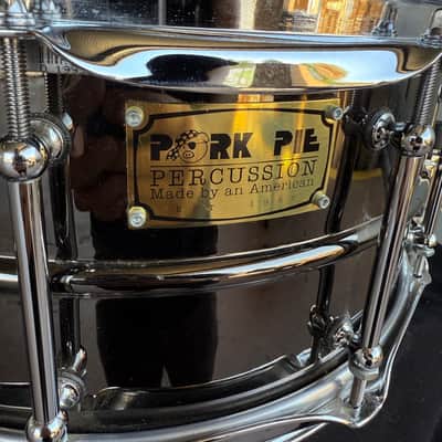 Pork Pie Percussion USA Custom Black Nickel over Brass 6.5x14" Snare Drum (Rm4) image 2