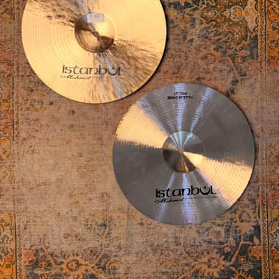 Rare Crisp ISTANBUL Mehmet SULTAN Hihats 13” 898 1028 g PERFECT! TIGHT But Dark! Hand Hammered! image 2