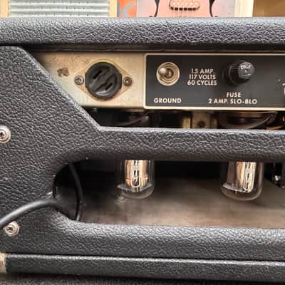 Fender Bandmaster 1965 piggyback. Head+cab 2X12 blackface image 6