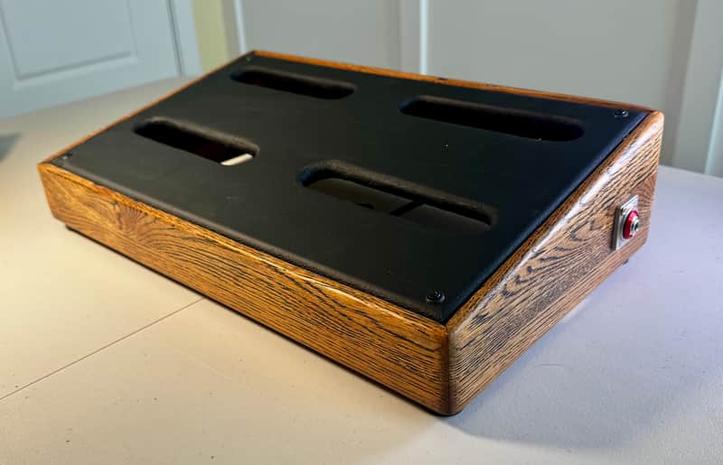 Nell Audio Prewired Hardwood Pedalboard - 9.5 x 16” - 9V Power + In / Out Jacks 2026 - Natural / Black image 1