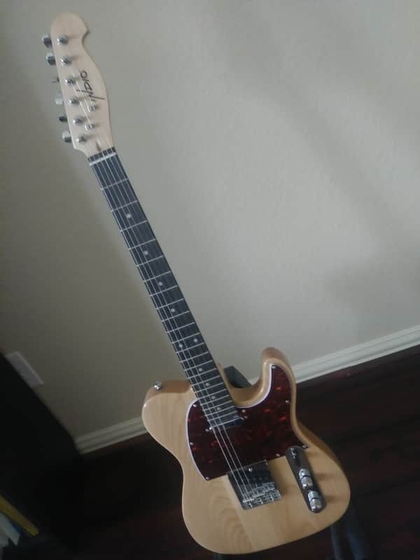 Indio Retro DLX Plus Solid Ash Electric Guitar with Gig Bag (Tele Style) image 1