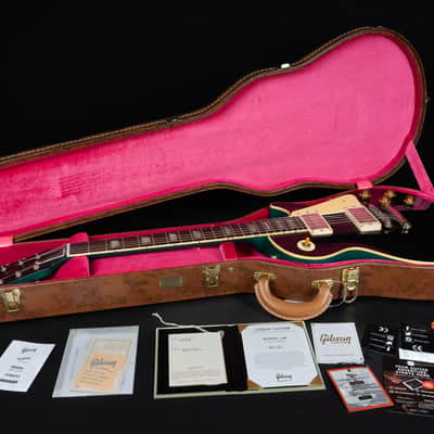 Gibson 1958 Les Paul Standard Murphy Lab Light Aged - Ebony Top / Metallic Sea Green Back! One Off image 21