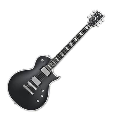 ESP E-II ECBB Eclipse Electric Guitar with Case, Satin Black Bild 5