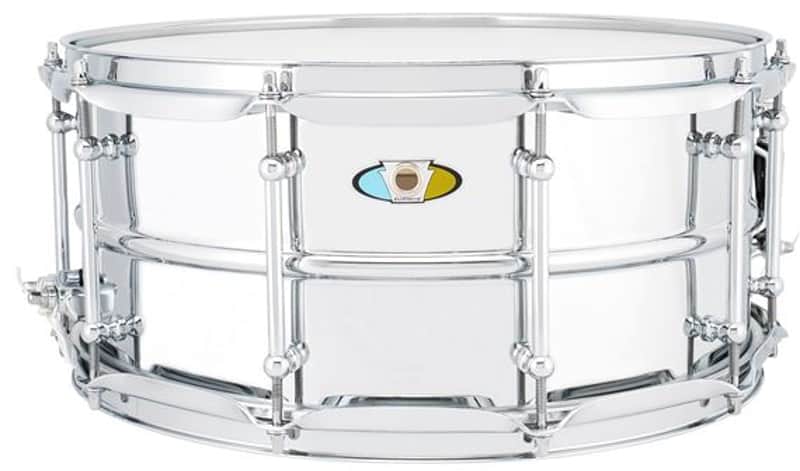 Ludwig Supralite LU654SL 6.5x14" Steel Snare Drum image 1