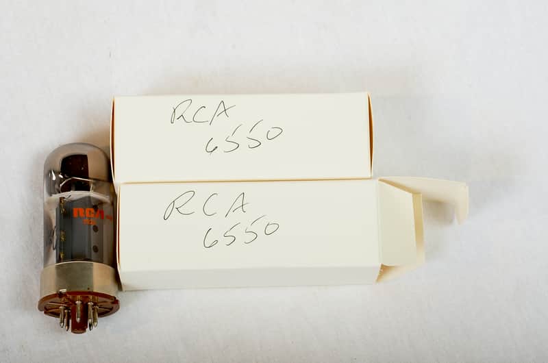Matched Pair RCA 6550 Power Tubes – Tests Very Strong – Closely Matched – Vintage USA Made image 1