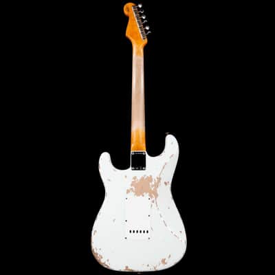 Fender Custom Shop 1961 Stratocaster Heavy Relic Rosewood Board Aged Olympic White R120236 image 6