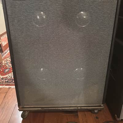 Ampeg '69-'70 - Blue line 55W tube 2ch amp with Ampeg 4x12 cab, dolly & original head cover image 6