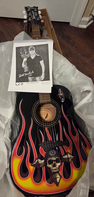 Dean Bret Micheals Acoustic Guitar The Player image 1